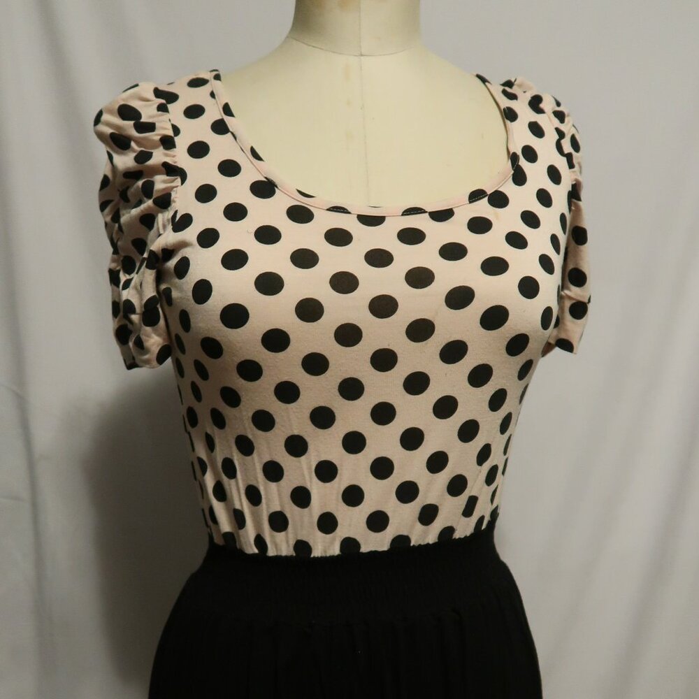 Polka Dot Top Black Skirt Dress